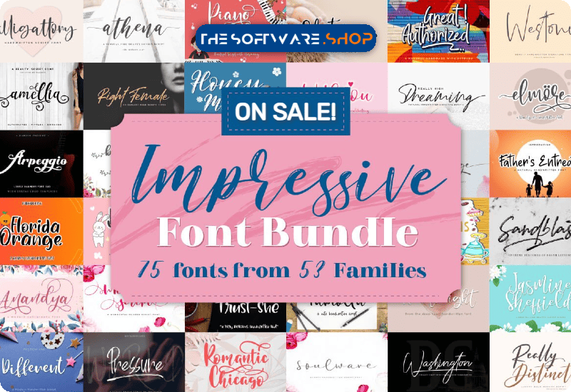 Impressive Font Bundle Discount Sale Download