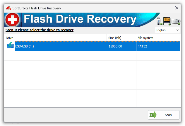 SoftOrbits Flash Drive Recovery Screenshot