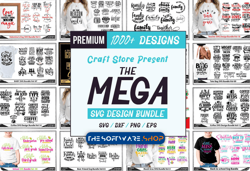 The Mega SVG bundle Craft Store Download