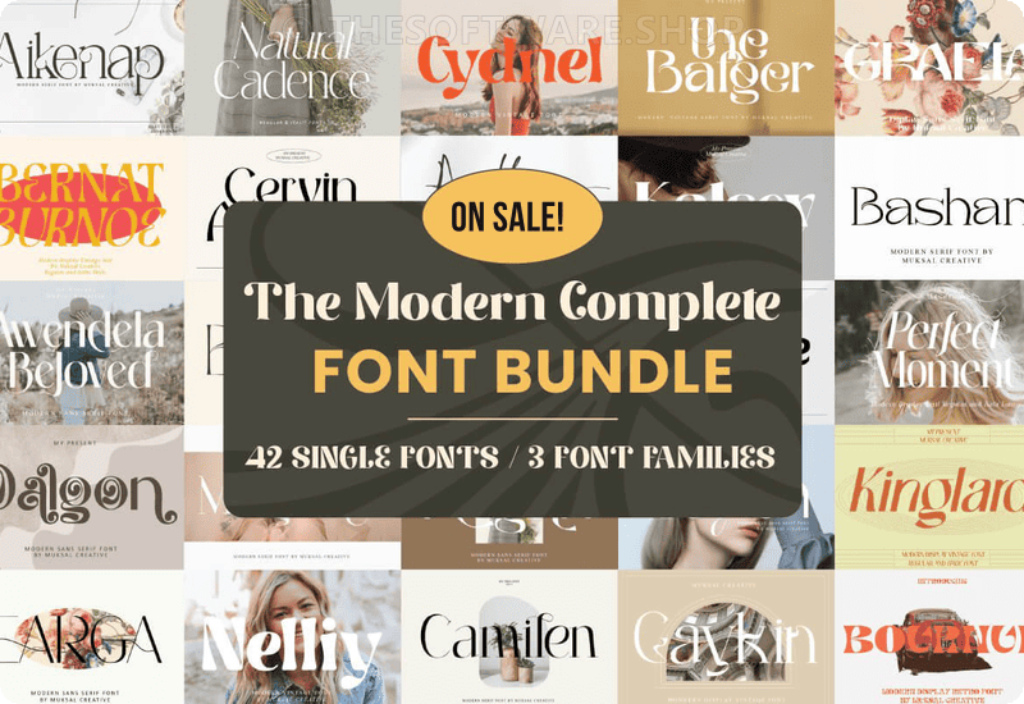 The Modern Complete Font Bundle Sale Download