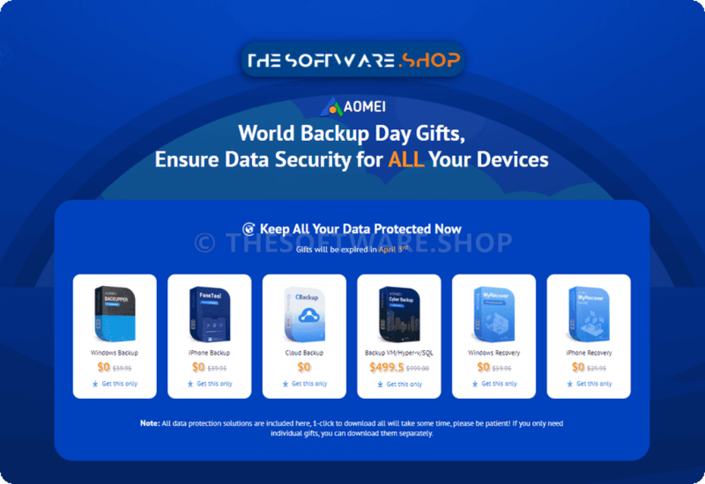 AOMEI World Backup Day Gifts Free License Key Giveaway