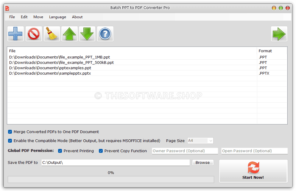 Batch PPT to PDF Converter Pro screenshot