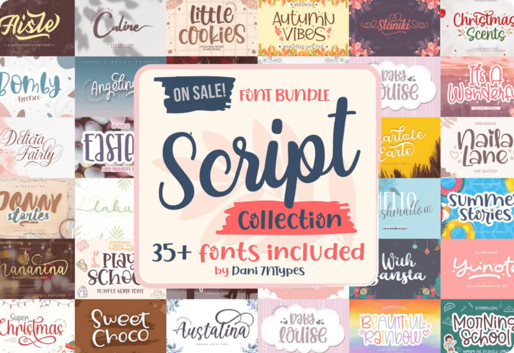 Script Collection Font Bundle Sale Download