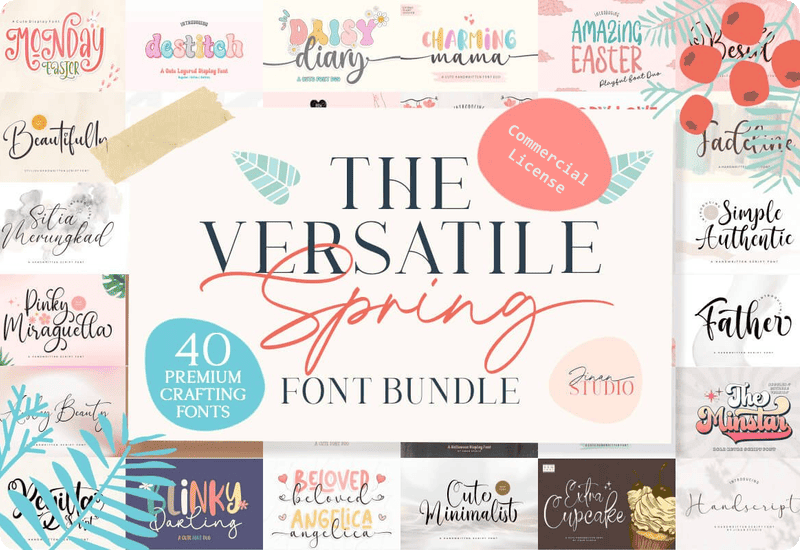 The Versatile Spring Font Bundle Sale Download