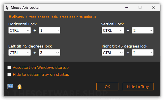 Mouse Axis Locker Pro Screenshot