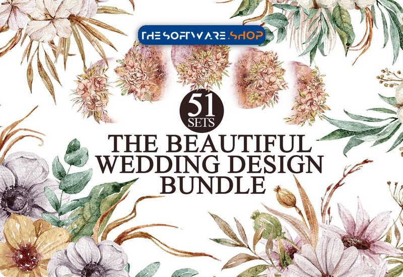 Design Giveaway – The Beautiful Wedding Design Bundle: Free 51 Stunning Wedding Graphic Sets | Commercial License