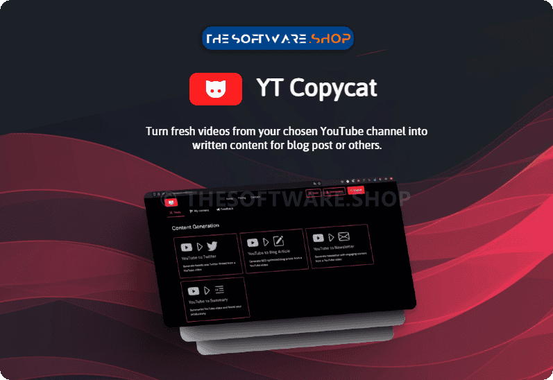 85% Off – YT Copycat: Lifetime Subscription | AI-Powered YouTube to Written Content Converter Tool