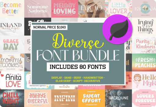 Diverse Font Bundle Discount Coupon download