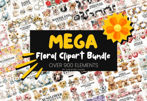 Floral Clipart Mega Bundle Download Sale