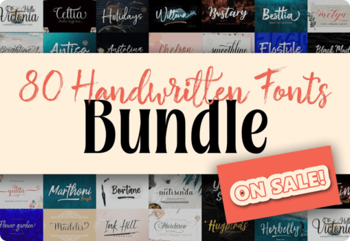 Handwritten Font Bundle Download Sale