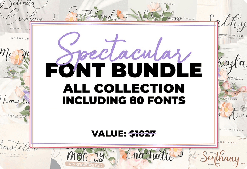 Spectacular Font Bundle download sale