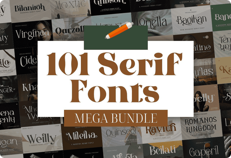 Modern Stylish Serif Font Mega Bundle Download Sale