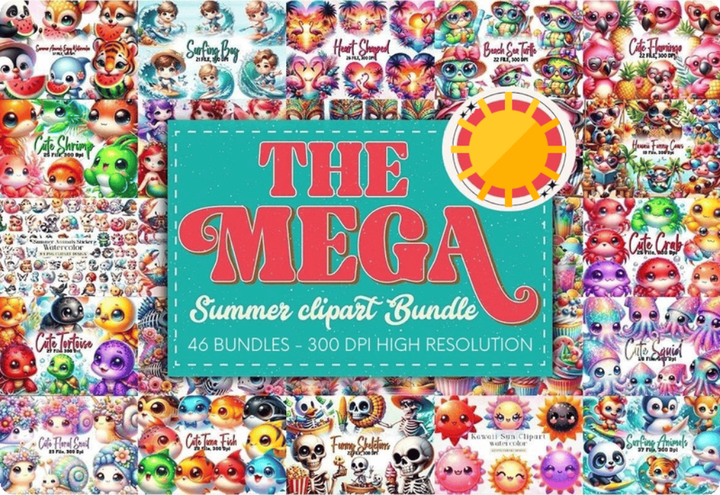 The Big Summer Clipart Bundle Sale Download giveaway