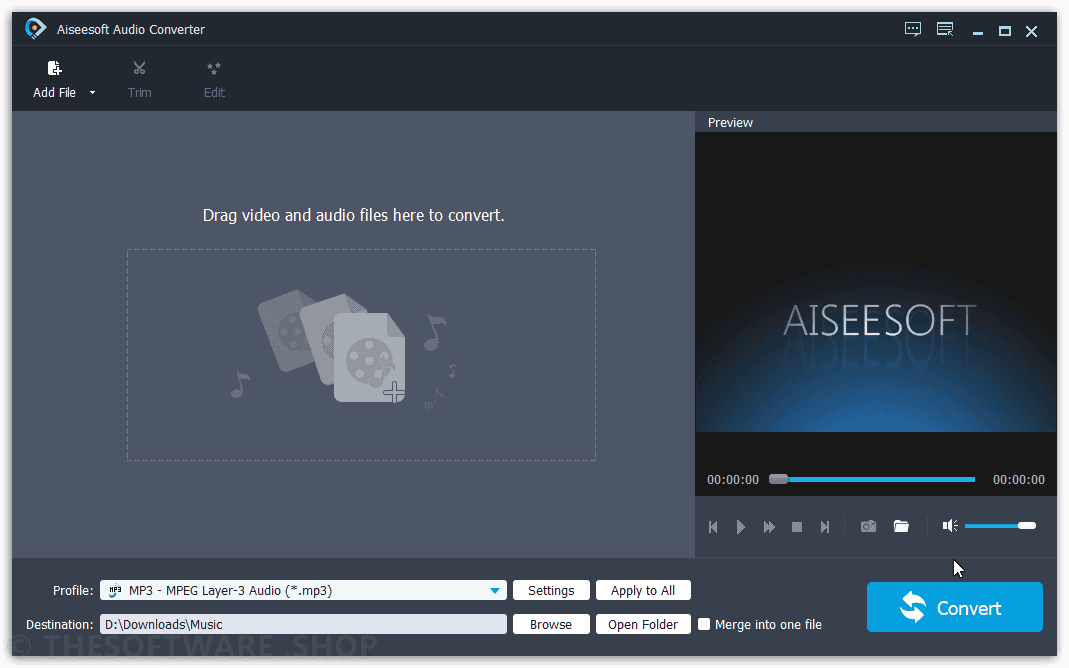 Aiseesoft Audio Converter Screenshot - Interface