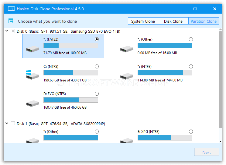 Hasleo Disk Clone Professional Screenshot