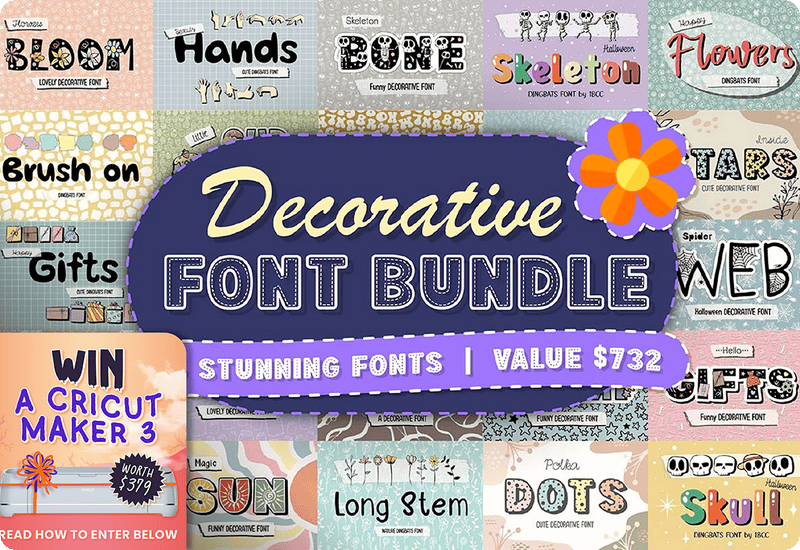 Decorative Font Bundle Sale Download