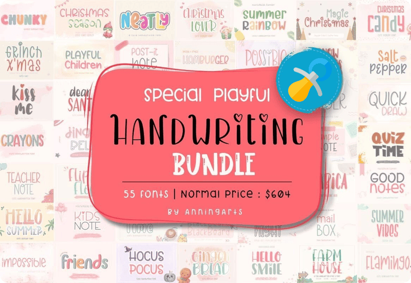 Special Playful Handwriting Bundle Review Download Sale Giveaway