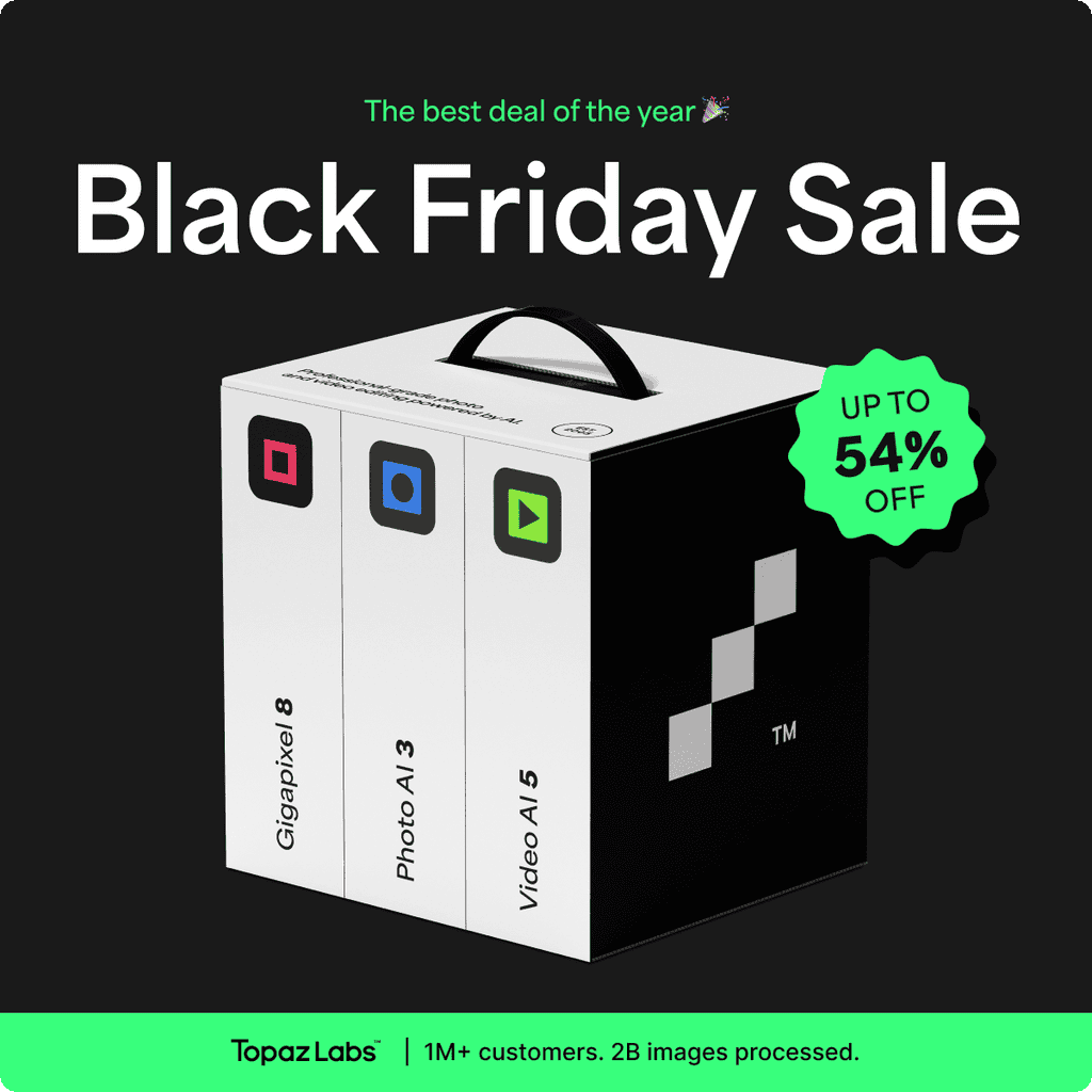 Black Friday Sale – 54% Off – Topaz Have It All Bundle: Perpetual License, 12 Month Updates | Complete AI Photo & Video Editing Suite – for Windows and Mac OS X