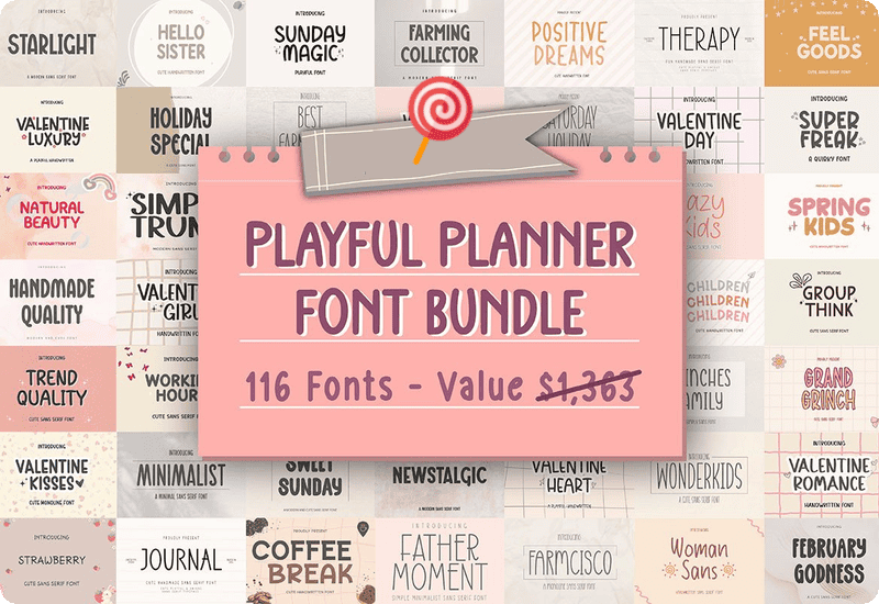 Playful Planner Font Bundle Review Download Discount Coupon