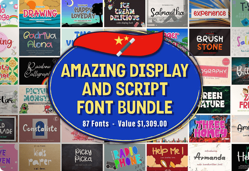 Amazing Display and Script Font Bundle Sale Download