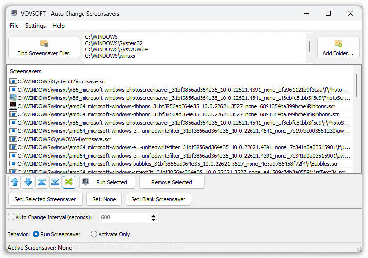 Vovsoft Auto Change Screensavers Screenshot