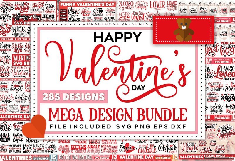 Mega Valentine's Day Designs Bundle Sale Download