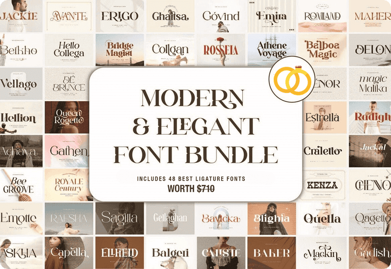 Modern Elegant Font Bundle Review Sale Download