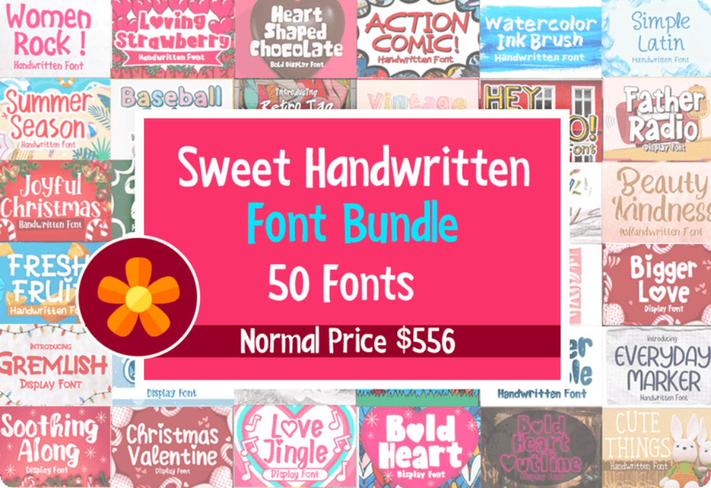 Sweet Handwritten Fonts Bundle Review Download Coupon