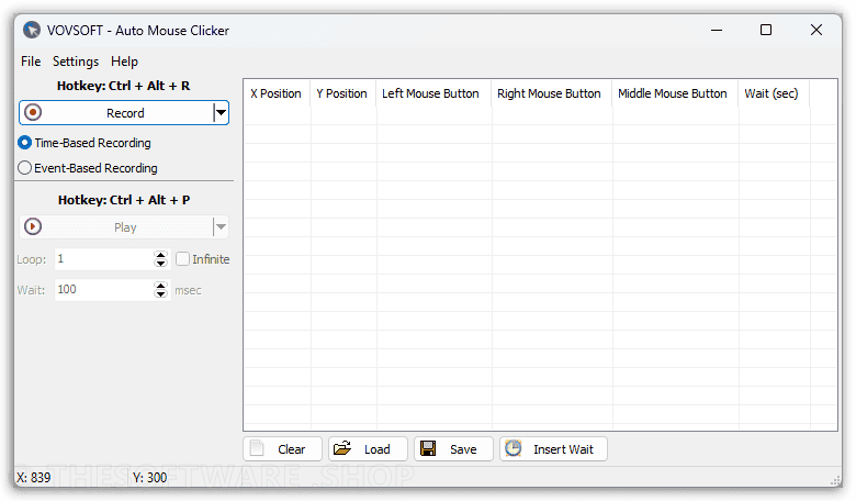 Vovsoft Auto Mouse Clicker Screenshot