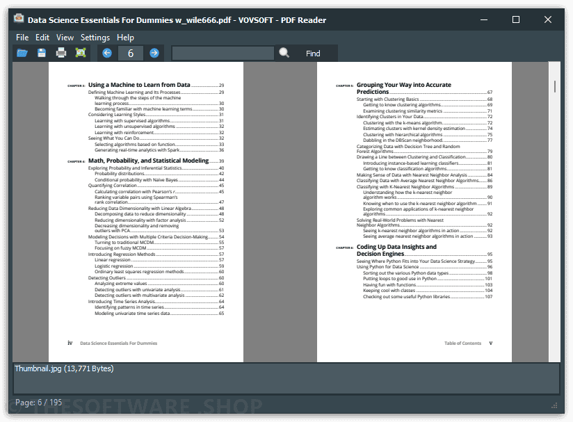 Vovsoft PDF Reader - Dark Theme