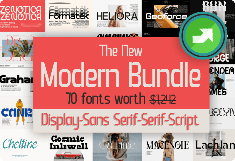 The New Modern Font Bundle Sale Download