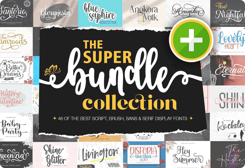 The Super Font Collection Bundle Sale Download