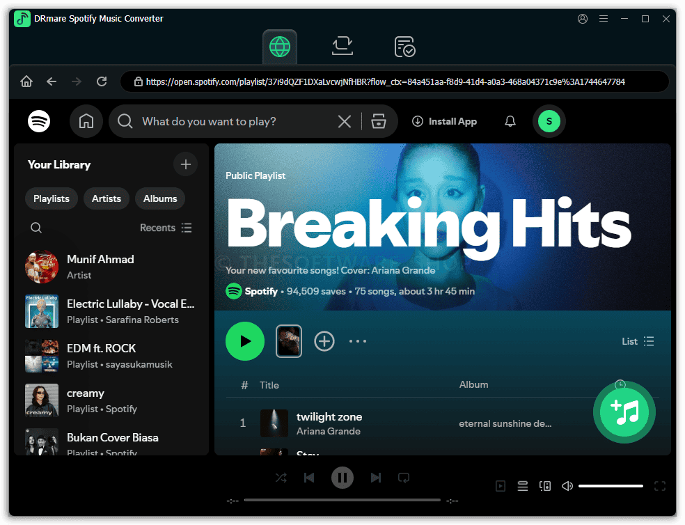 DRmare Spotify Music Converter - Browse
