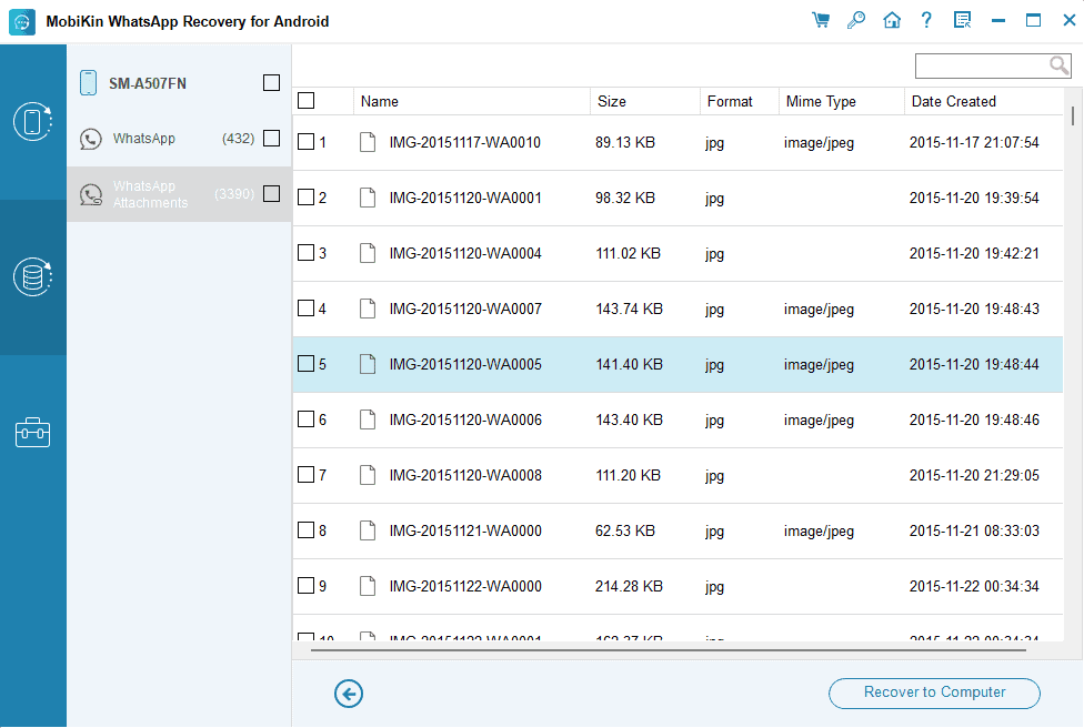 WhatsApp Recovery for Android - Media