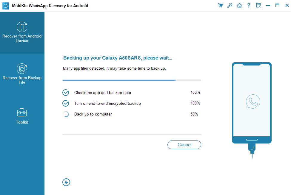 WhatsApp Recovery for Android - from Device