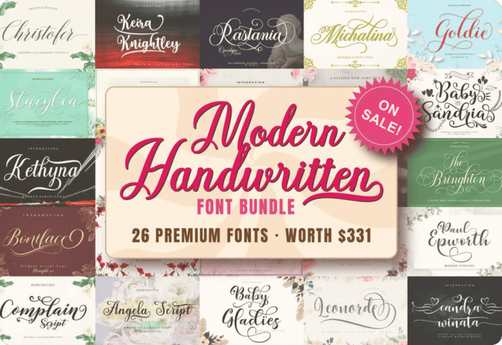 Modern Handwritten Font Bundle Sale Download