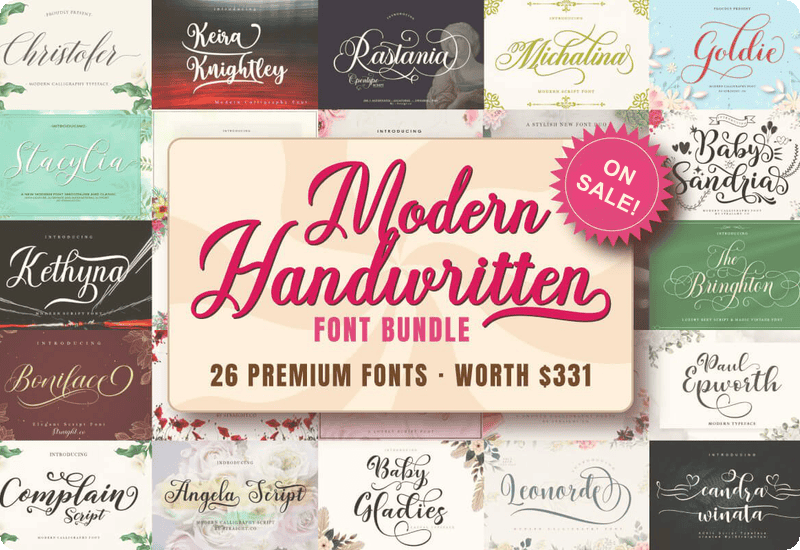 Modern Handwritten Font Bundle Sale Download