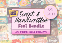 Script & Handwritten Fonts Bundle Sale Download Giveaway