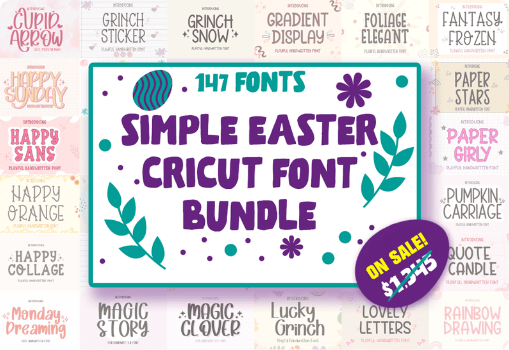 Simple Easter Cricut Font Bundle Review Download