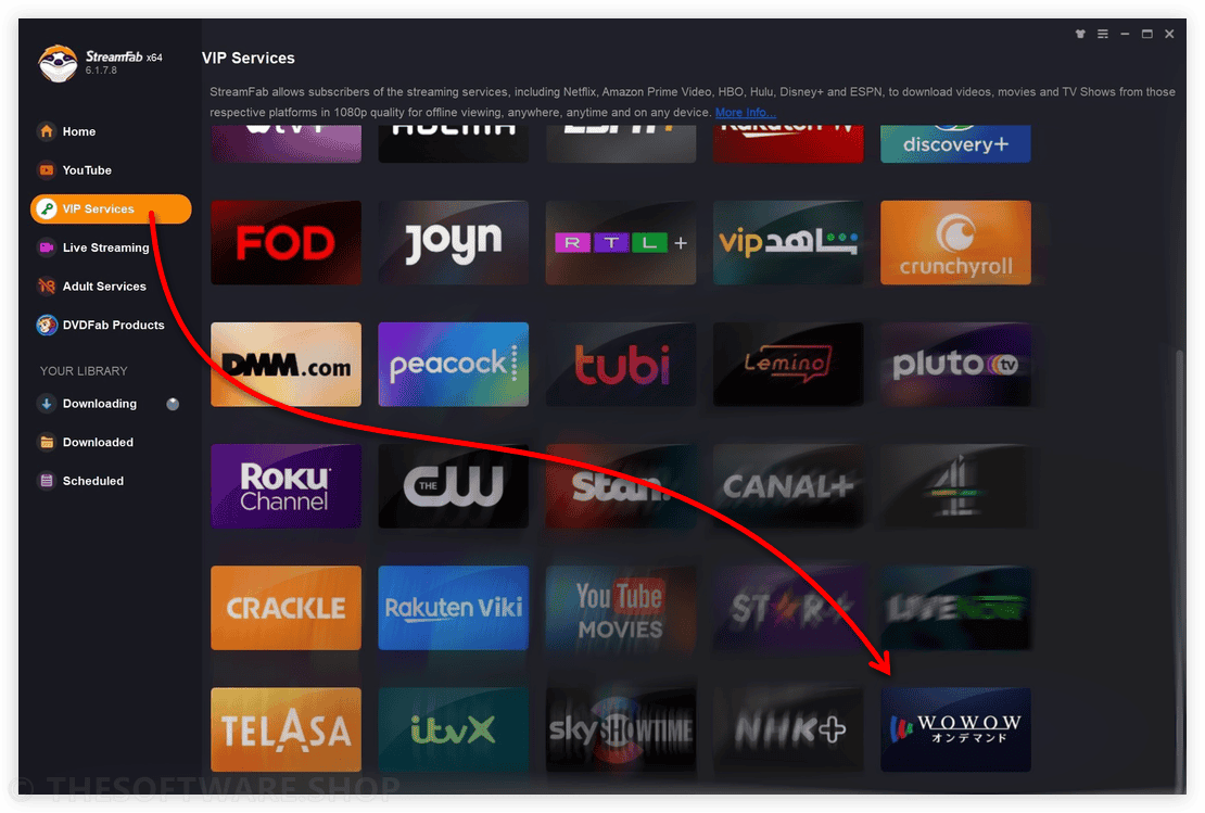 StreamFab WOWOW Downloader - Services