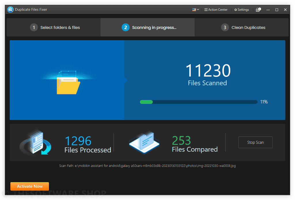 Systweak Duplicate Files Fixer - Scanning