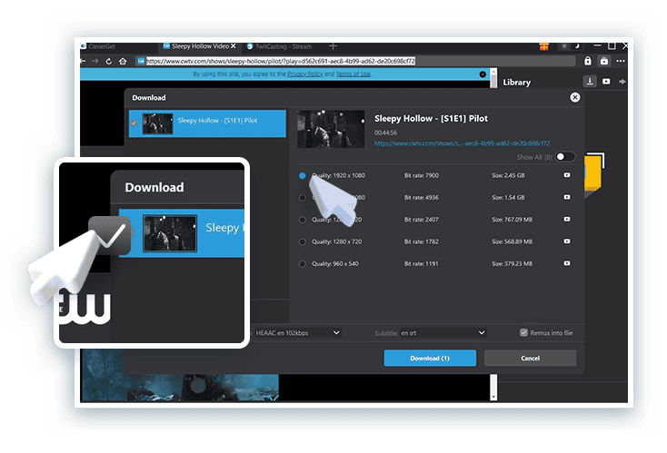 CleverGet CW Downloader - Choose Downloads