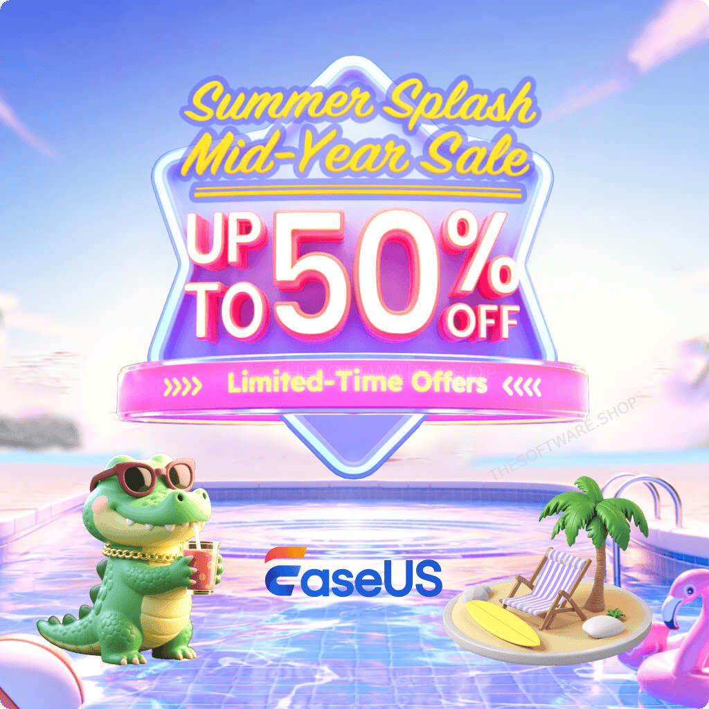 EaseUS Summer Splash Mid-Year Sale Discount Coupon