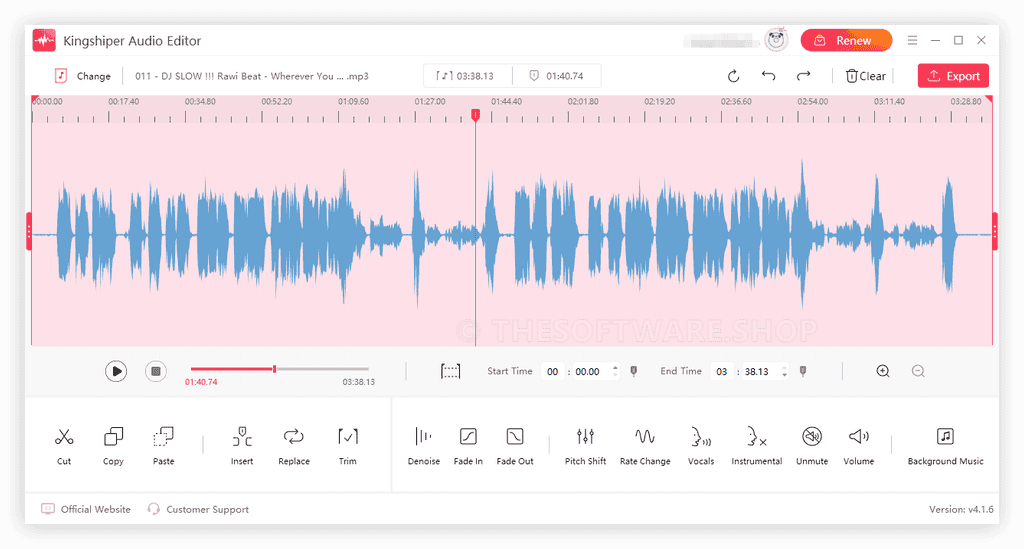 Kingshiper Audio Editor Screenshot