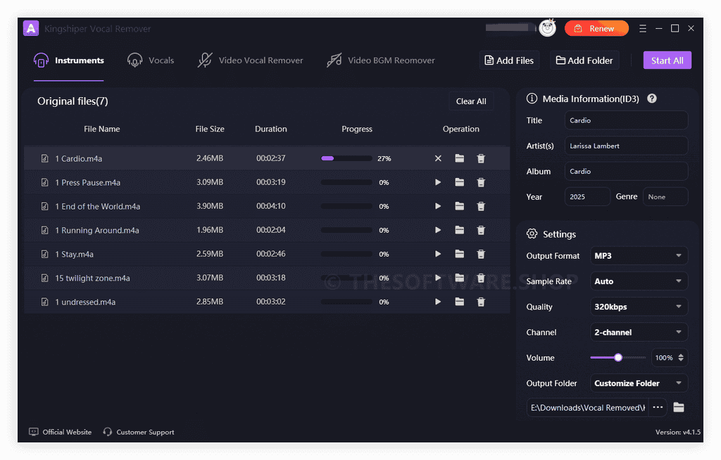 Kingshiper Vocal Remover Screenshot