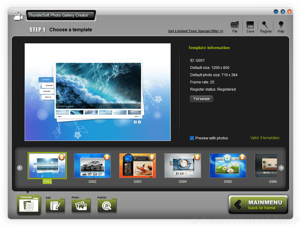ThunderSoft Photo Gallery Creator Screenshot