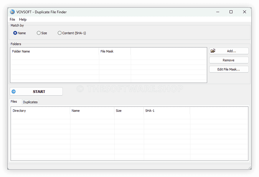 Vovsoft Duplicate File Finder - Screenshot
