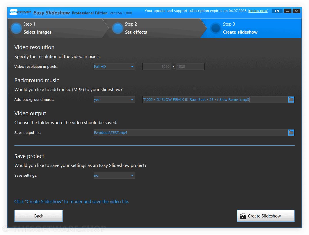 Create Slideshow