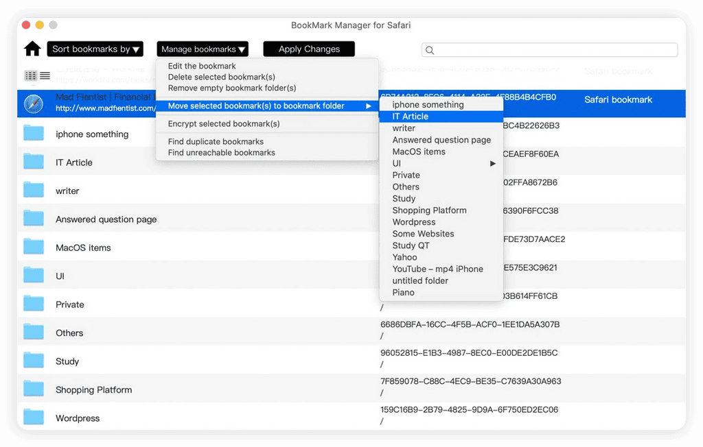Fireebok One Bookmark Screenshot