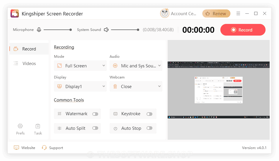 Kingshiper Screen Recorder Screenshot